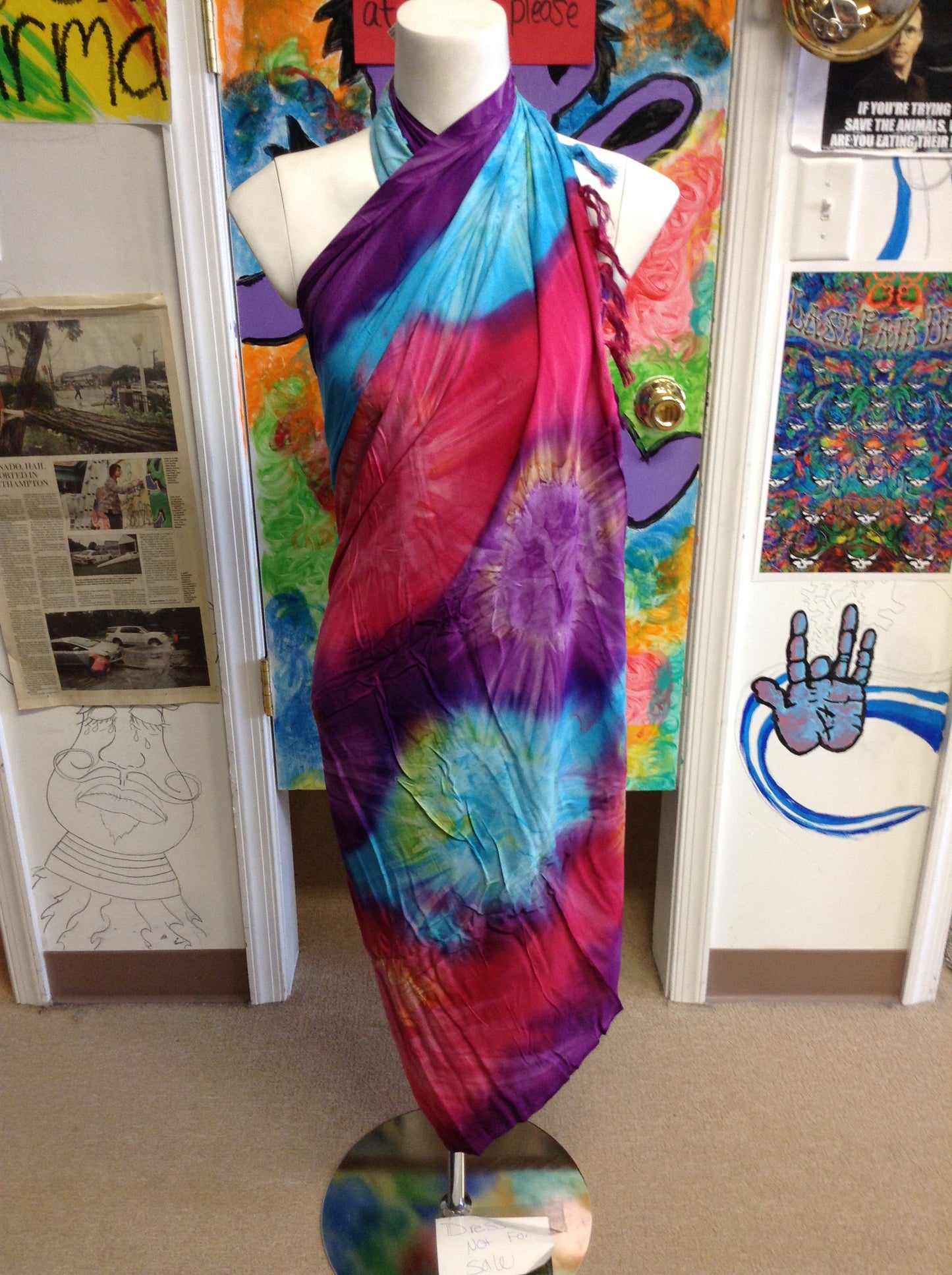 Tie Dye Sarong - HalfMoonMusic