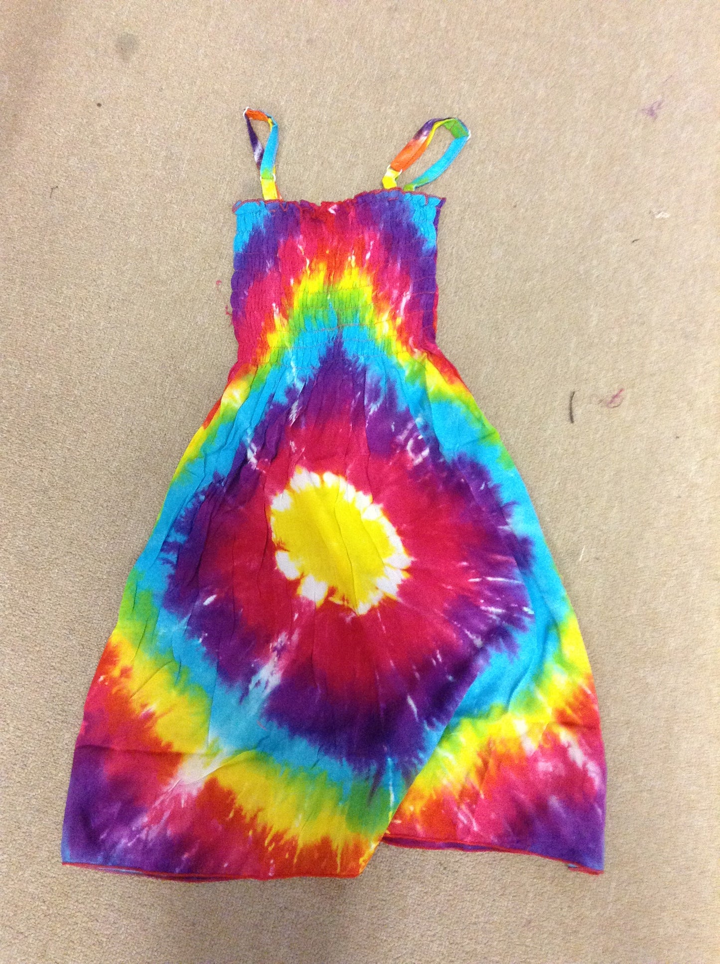 Girls Tie Dye Rainbow Dress - HalfMoonMusic