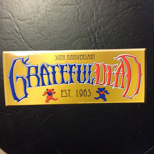 Grateful Dead 50th Metallic Sticker - HalfMoonMusic