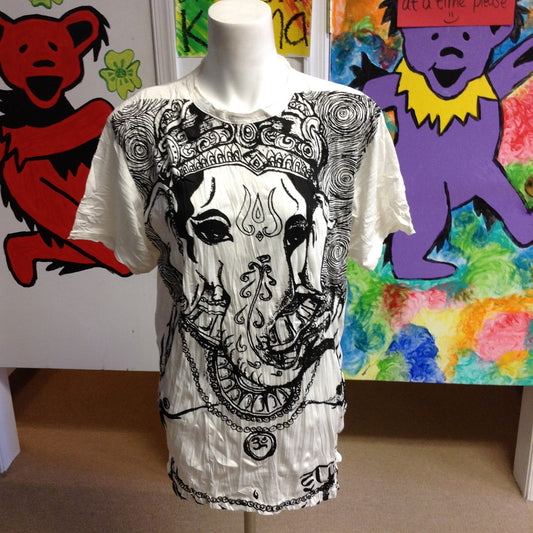 Men's Cotton Ganesh T-shirt - HalfMoonMusic