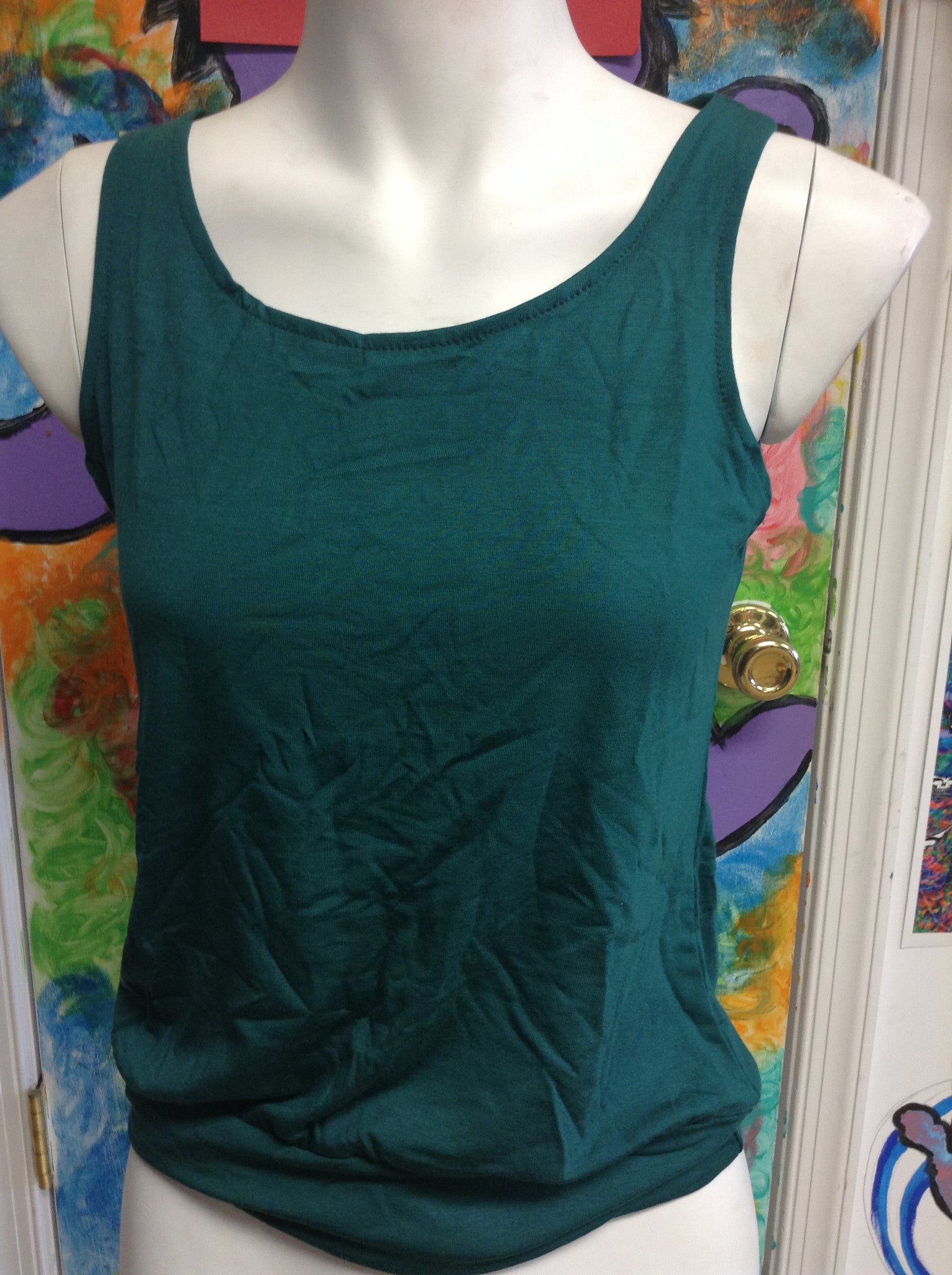 Women's Plain Criss- Cross Tank Top - HalfMoonMusic
