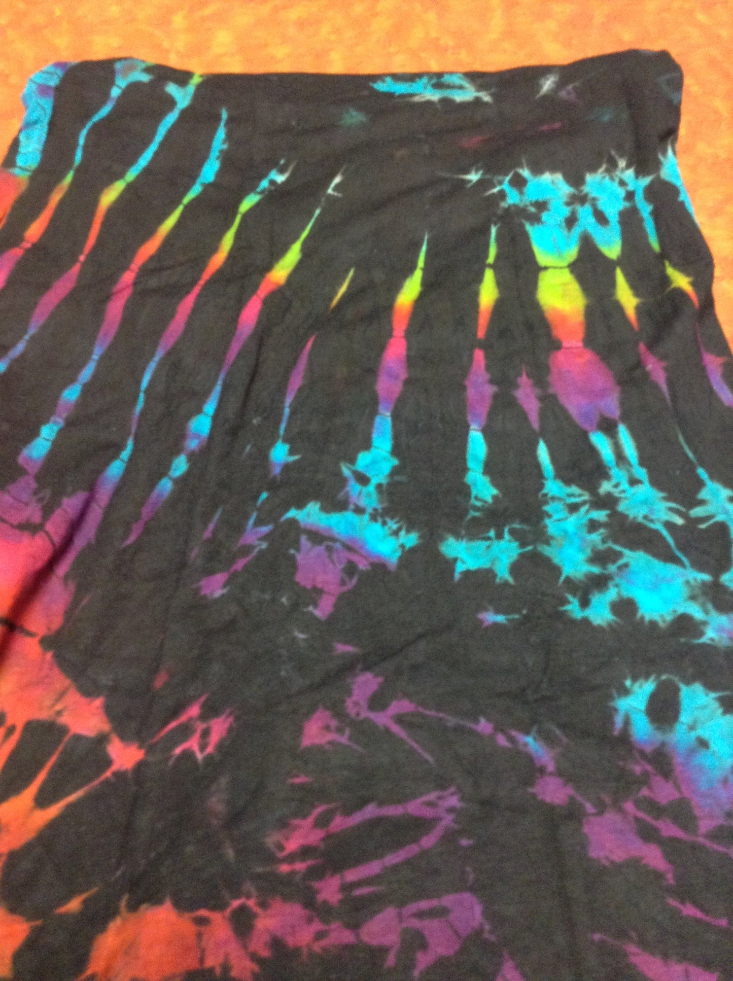 Women's Rayon Tie Dye Maxi Skirt - HalfMoonMusic