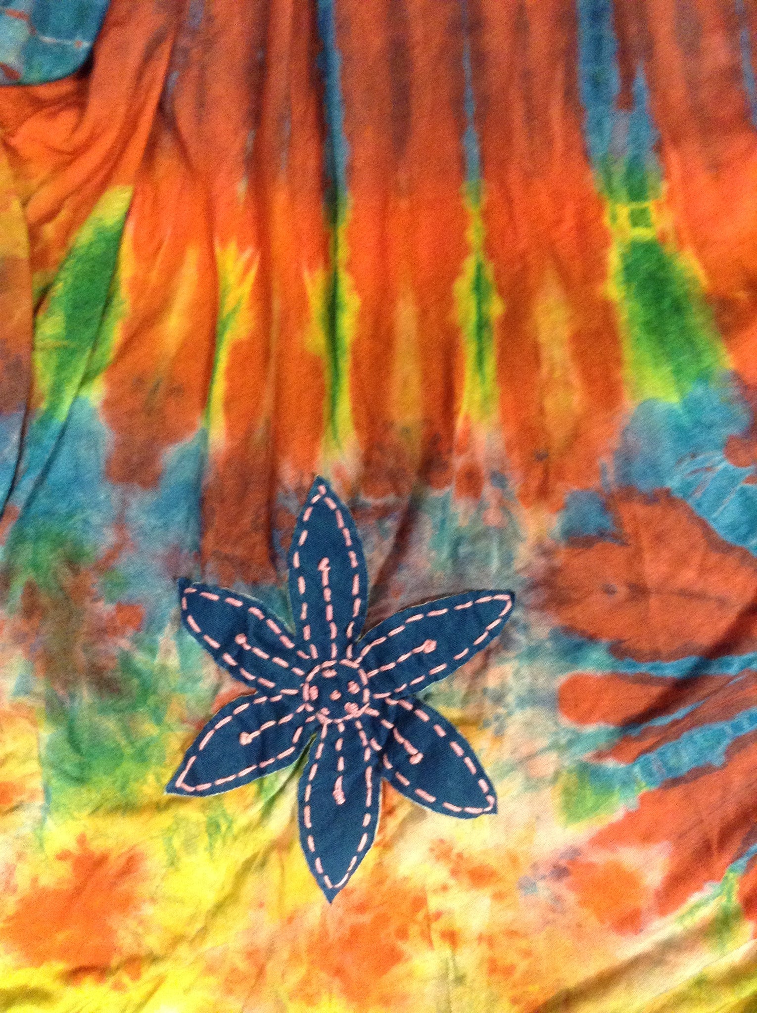 Women's Short Tie Dye Flower Wrap Skirt - HalfMoonMusic