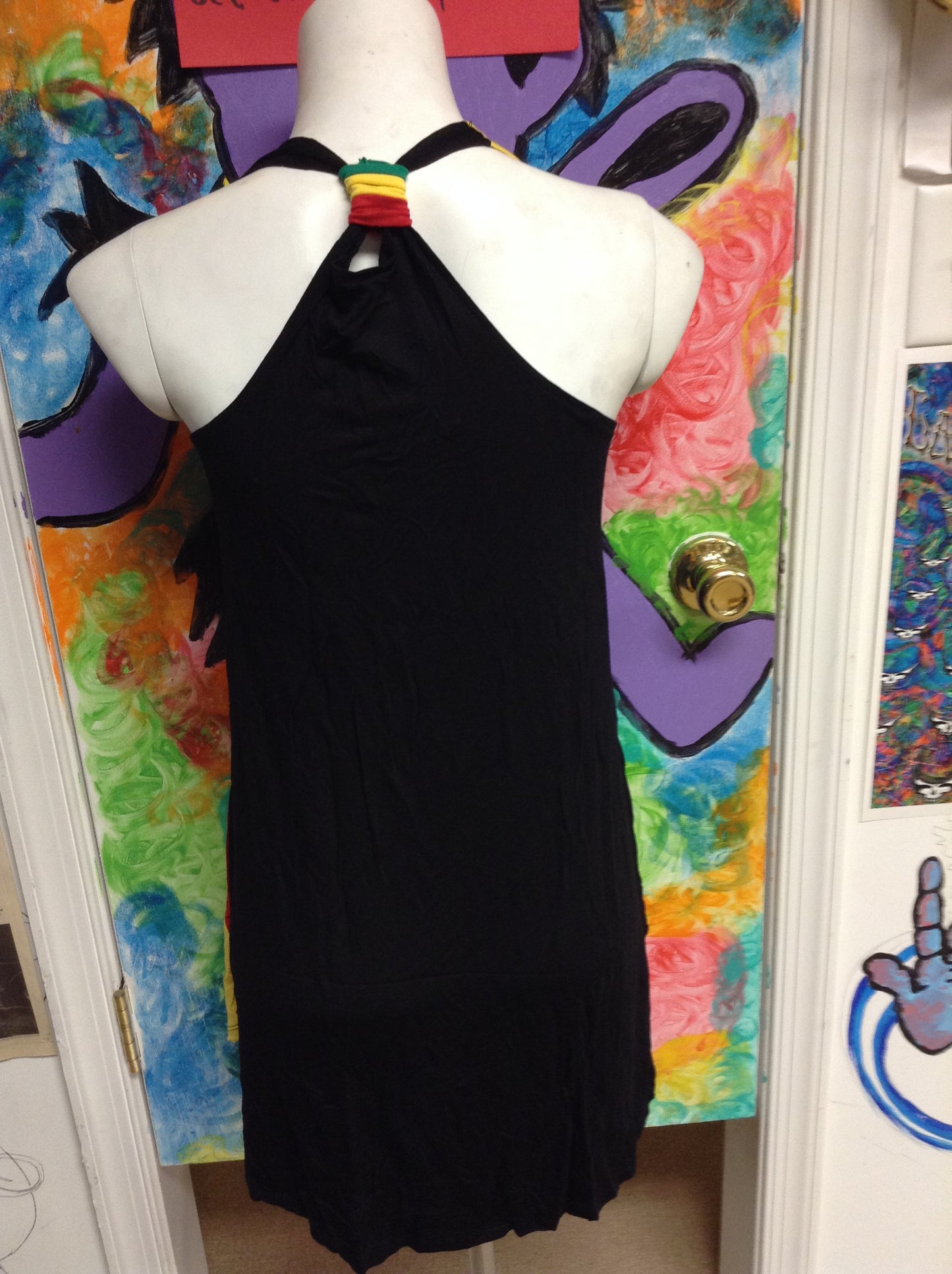 Women's Racerback Rasta Dress - HalfMoonMusic
