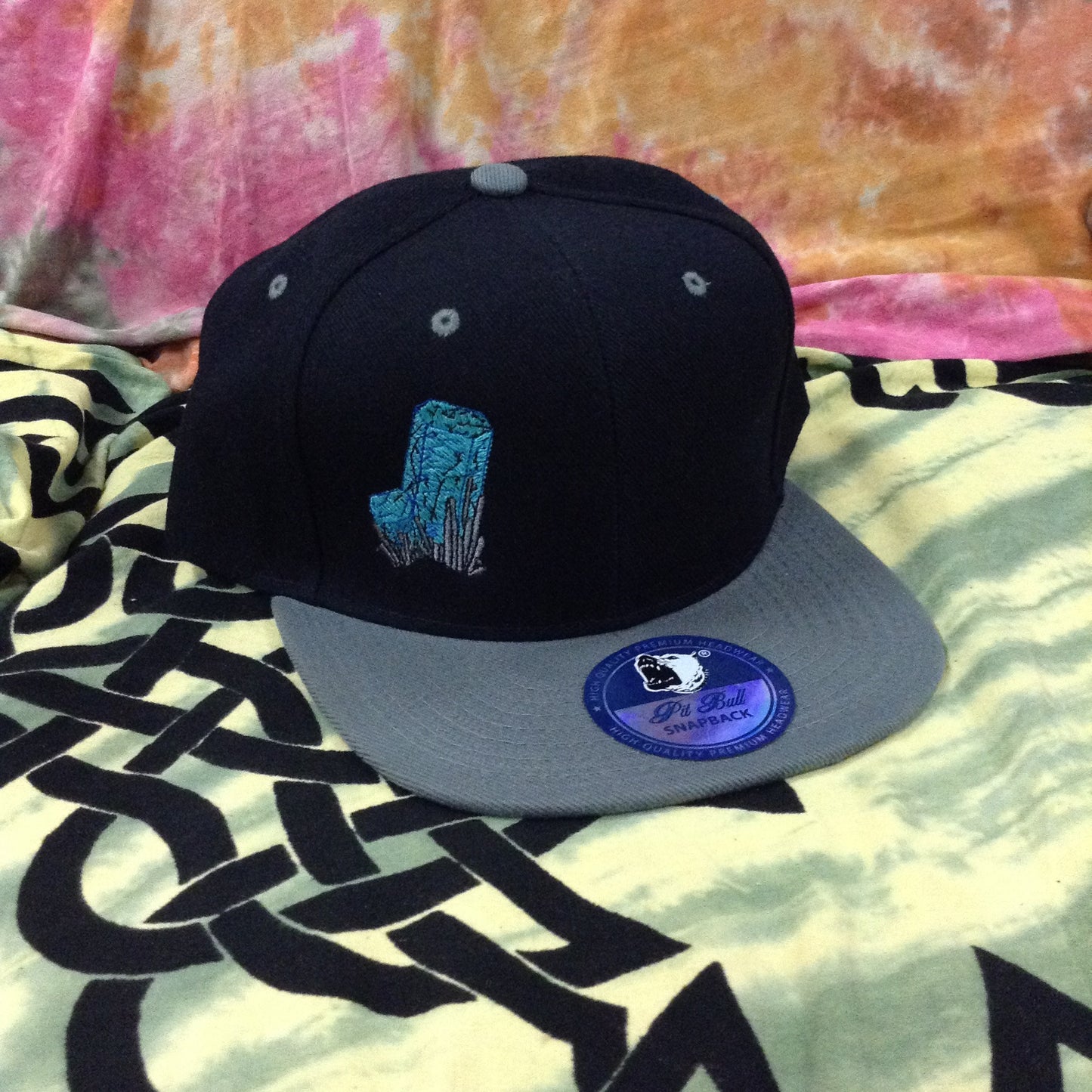 Blue Apatite Snap BAck Hat - HalfMoonMusic