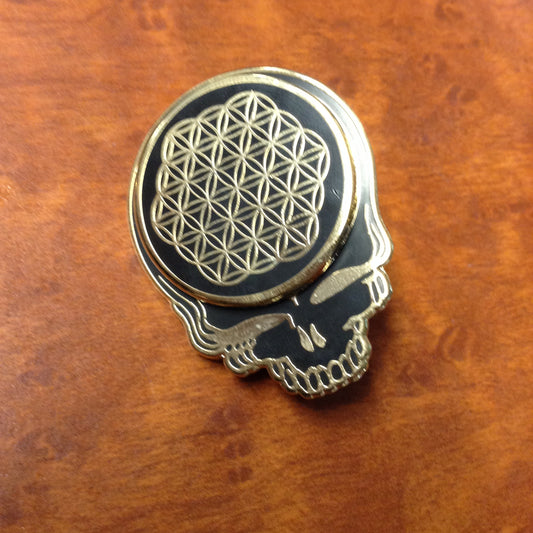 Steal Your Flower of Life Spinner Hat Pin - HalfMoonMusic