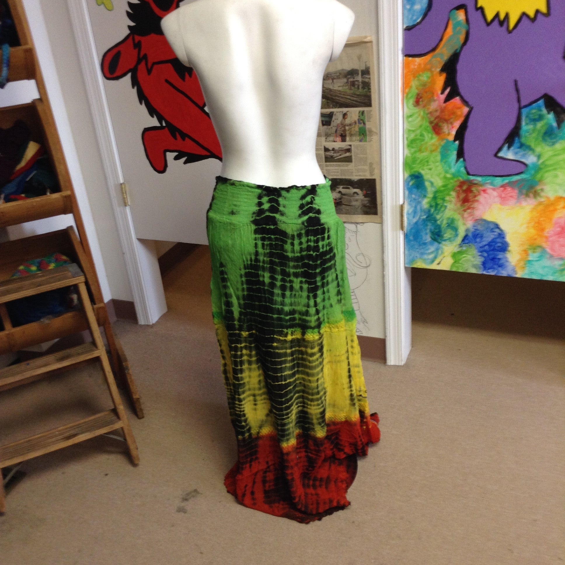Georgette Raste Tie Dye Skirt - HalfMoonMusic
