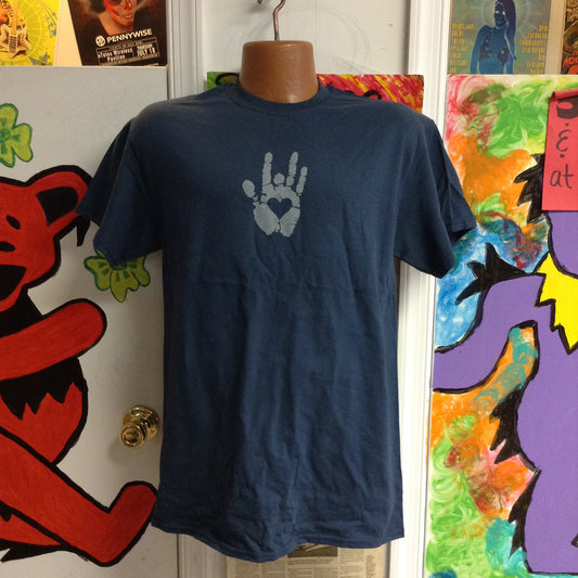 Mens Jerry Garcia Love Hand Solid T Shirt - HalfMoonMusic