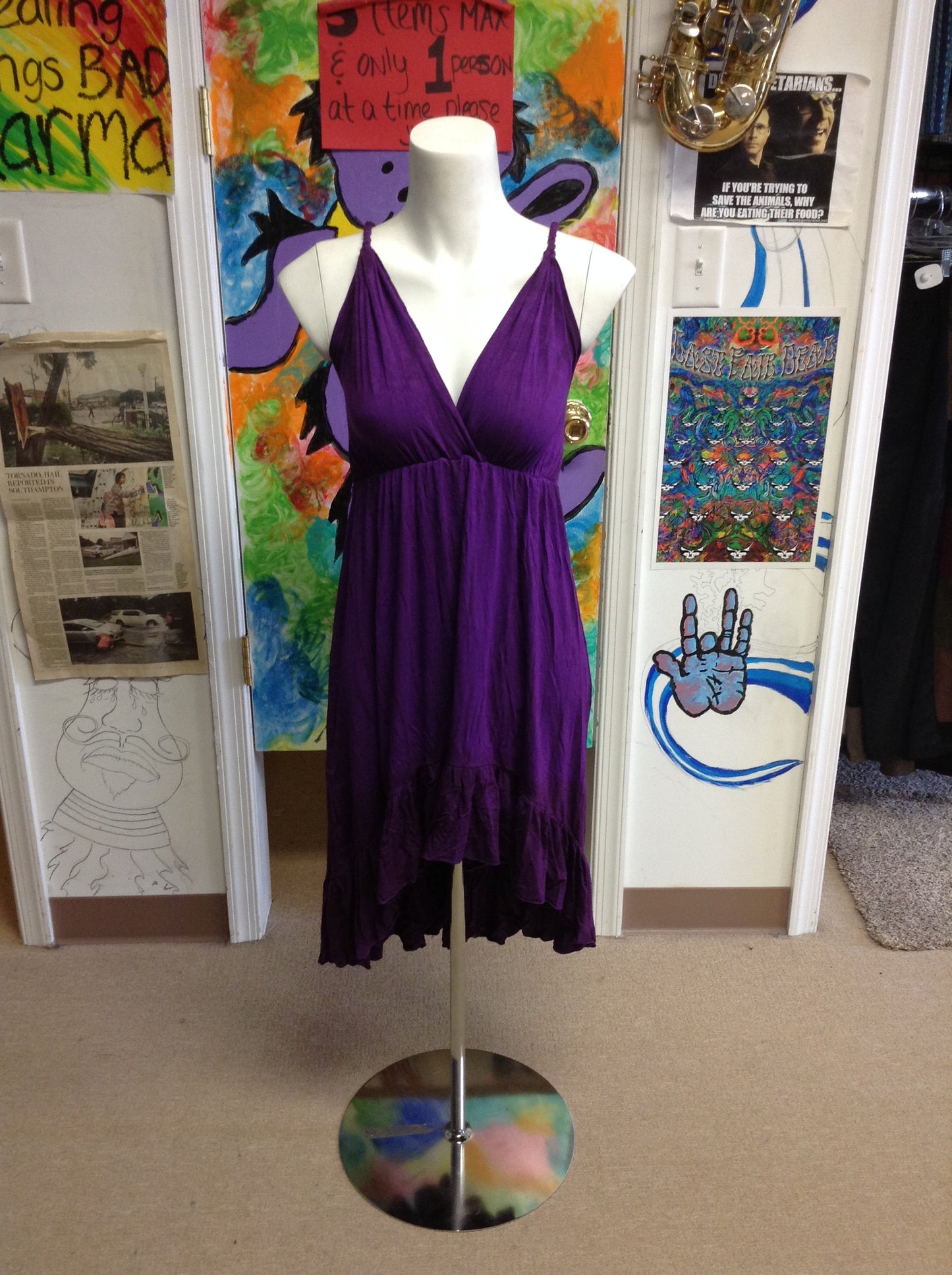 Tie Dye Short Mullet Dress - HalfMoonMusic