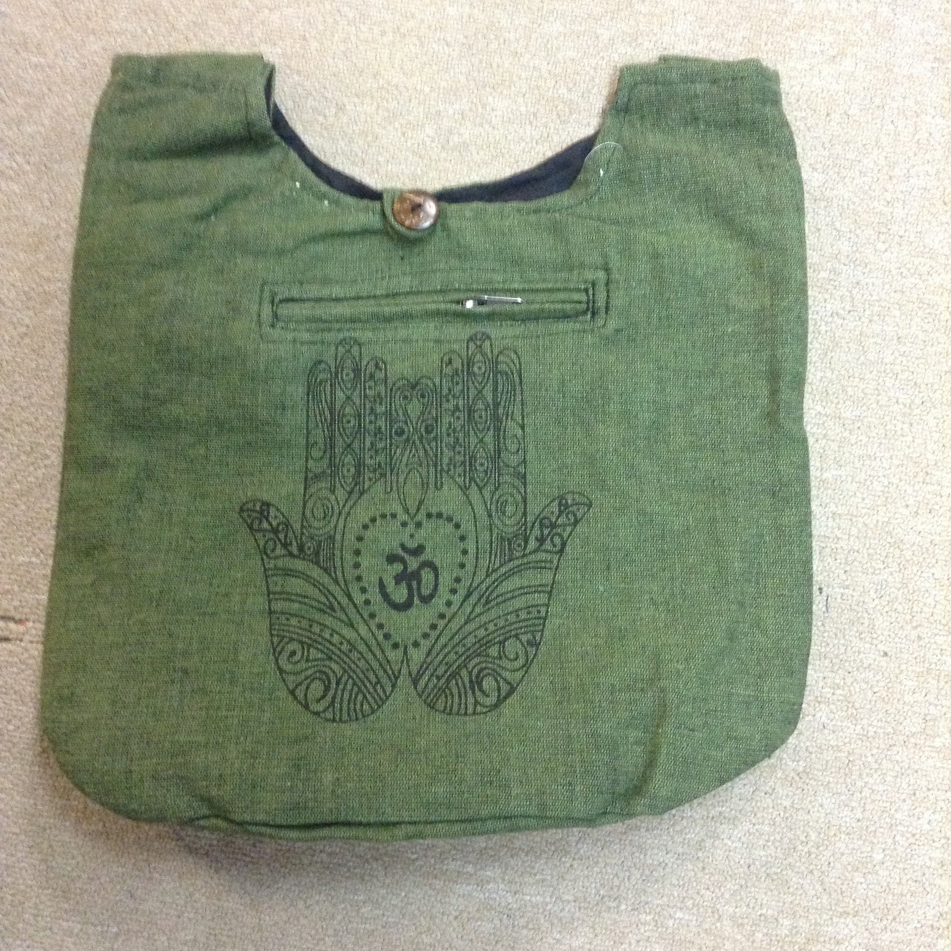 Om Hand Cotton Bag - HalfMoonMusic