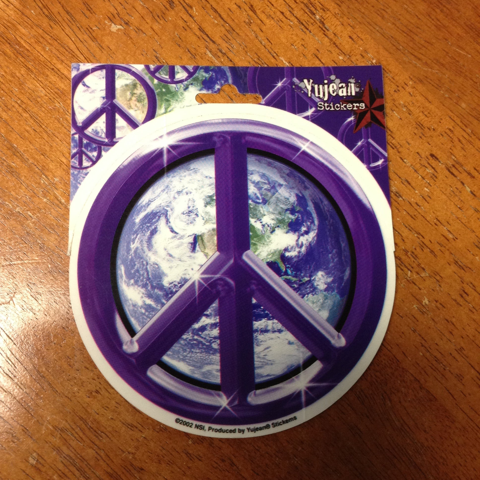 Purple Earth Peace Sticker - HalfMoonMusic