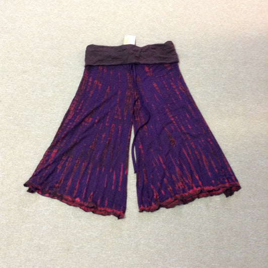 Womens Rayon Tie Dye Gaucho Pants - HalfMoonMusic