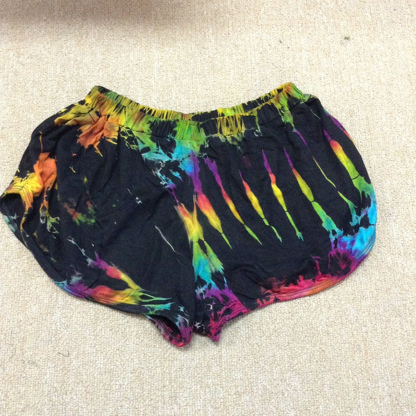 Women's Spandex Elastic Tie-Dye Hot Pant Shorts - HalfMoonMusic