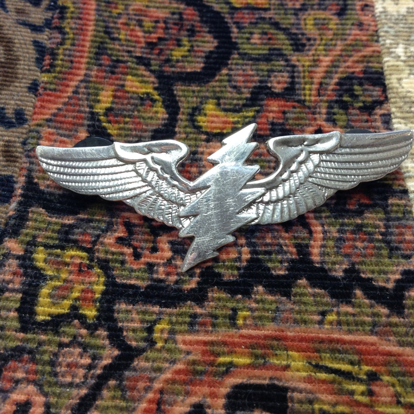 Grateful Dead Bolt Wings Silver Hat Pin - HalfMoonMusic