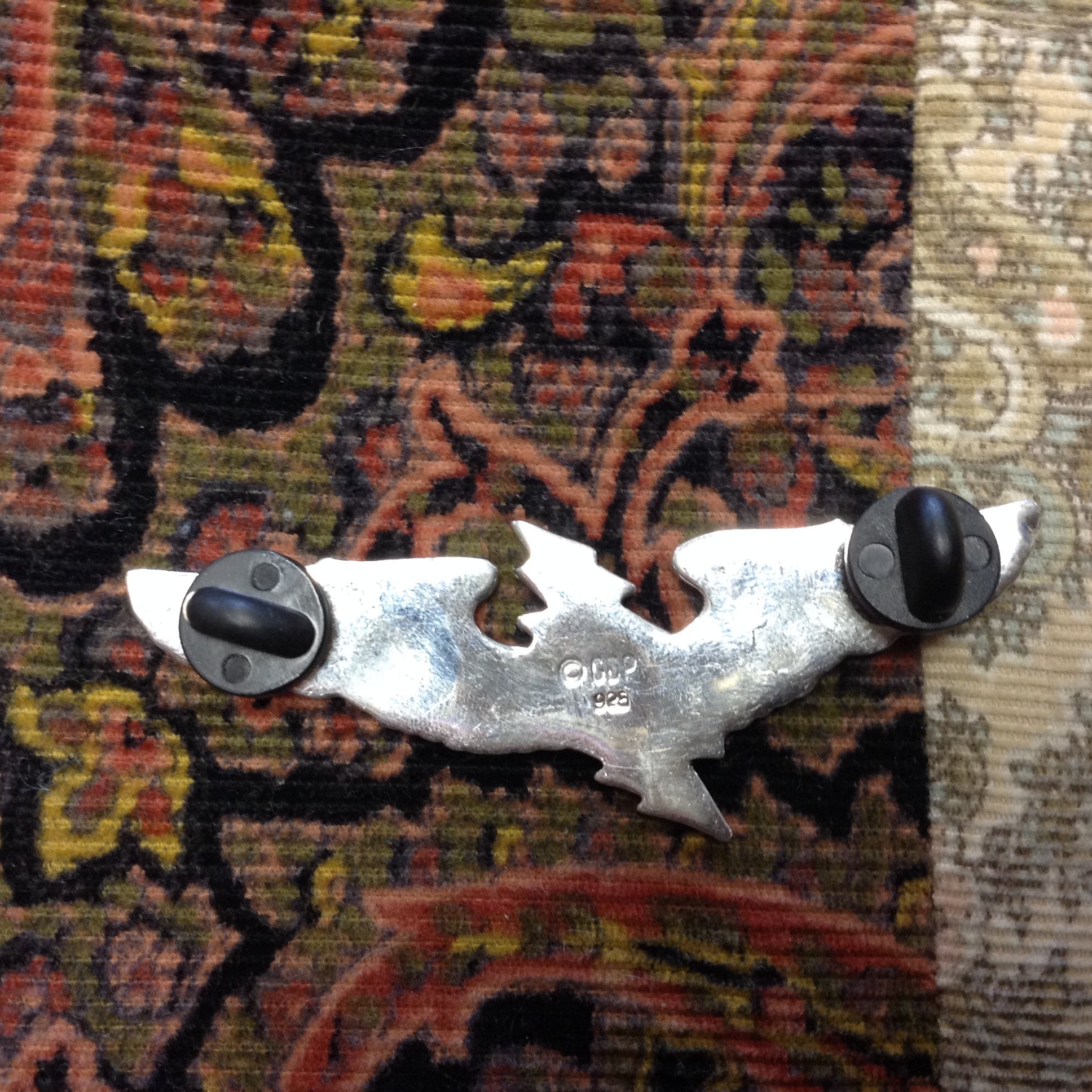 Grateful Dead Bolt Wings Silver Hat Pin - HalfMoonMusic