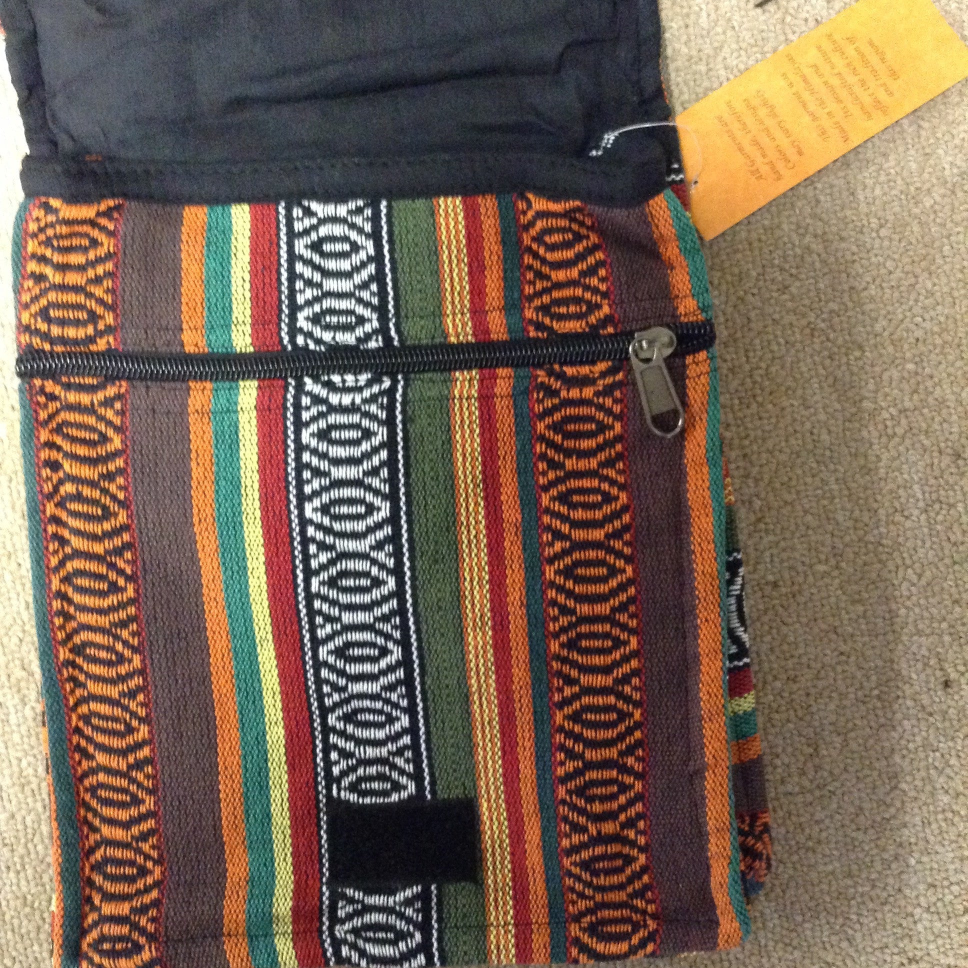 Cotton Striped Tribal  Patchwork Bag - HalfMoonMusic