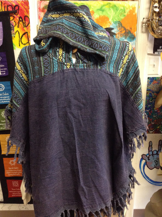 Cotton Tribal Ponchos - HalfMoonMusic