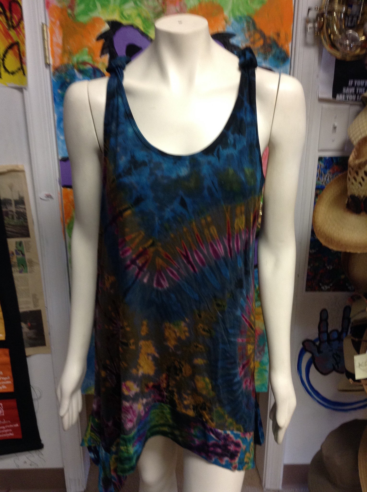 Tie-Dye Tank Dress - HalfMoonMusic