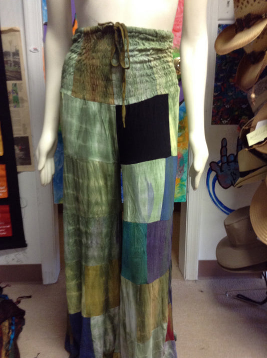 Viscose Patch Work Pants - HalfMoonMusic