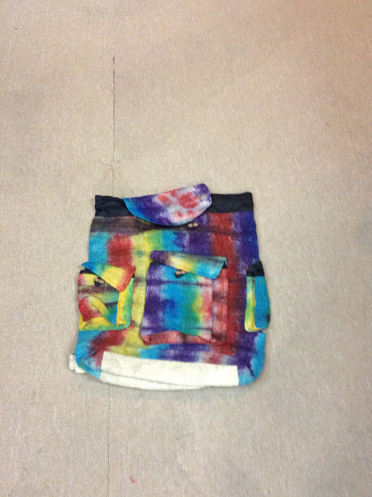 Mojo Rising Tie Dye Hemp Backpack - HalfMoonMusic