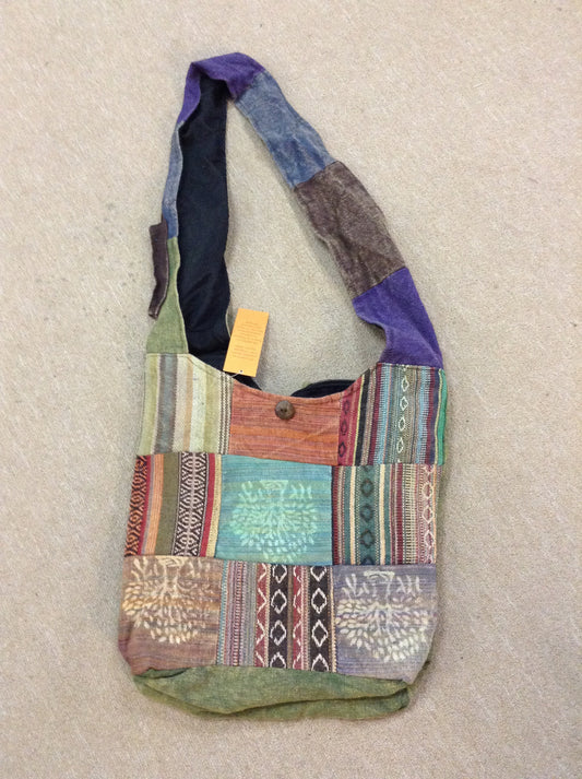 Cotton Hobo Patchwork Bag - HalfMoonMusic