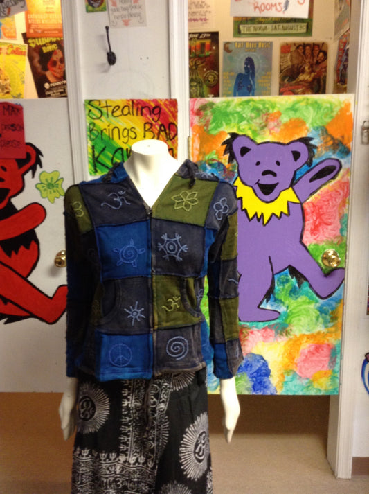 Patchwork Hooded Jacket - HalfMoonMusic