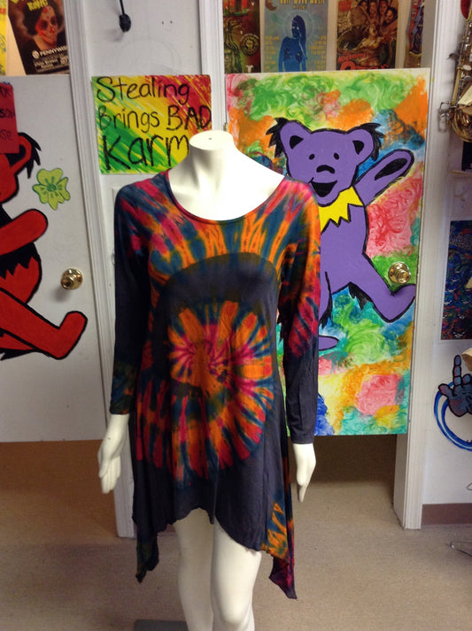 Tie Dye Dress W/ Spiral - HalfMoonMusic