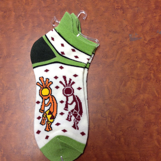 Blowin' In The Wind Kokopelli Ankle Sock - HalfMoonMusic