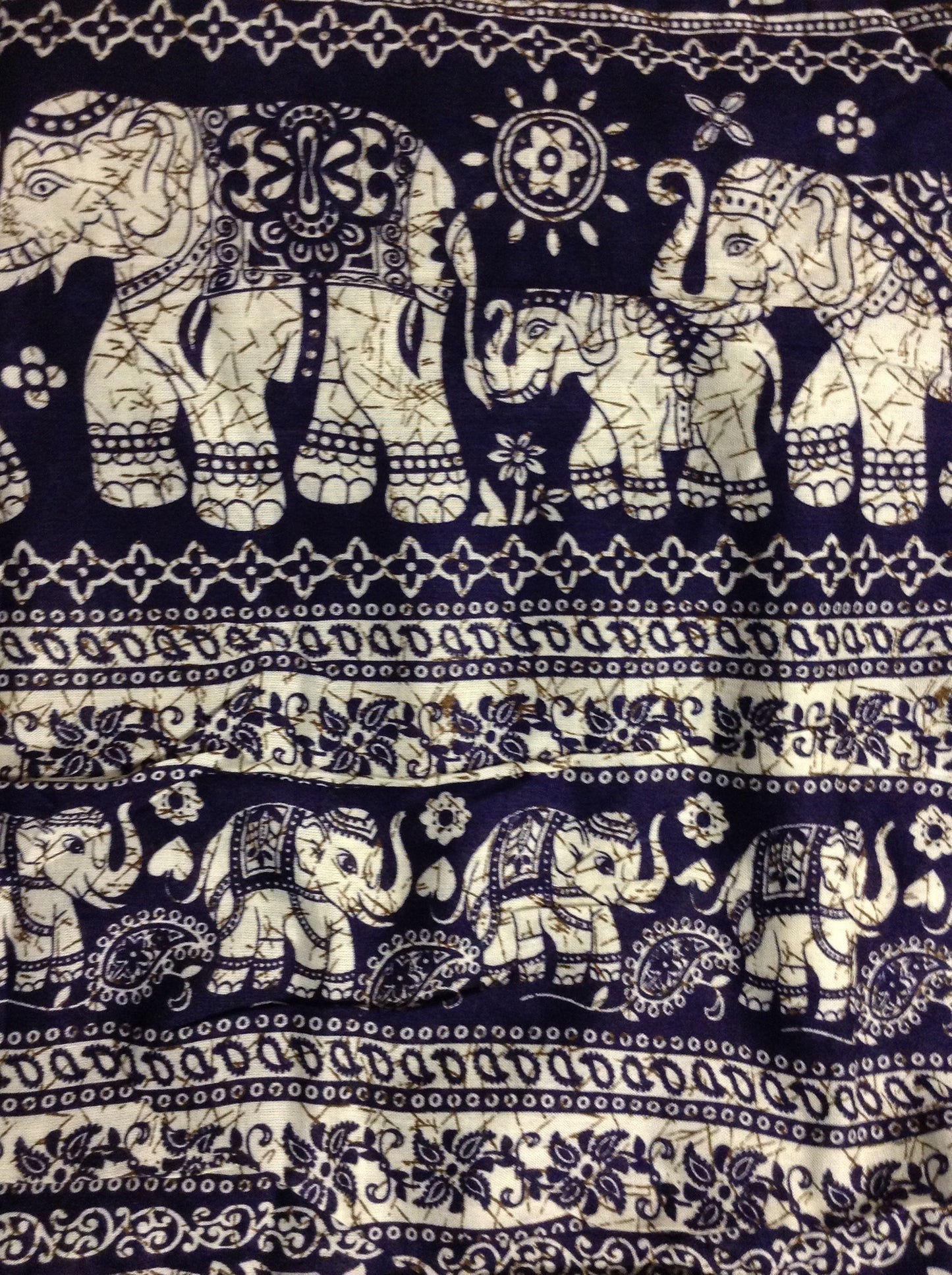 Women's Elephant Print Faux Wrap Pants - HalfMoonMusic