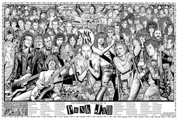 Punk Jam by Howard Teman Poster - HalfMoonMusic