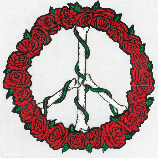 Peace And Roses Sticker - HalfMoonMusic