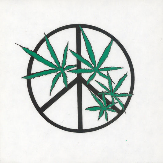 Leafy Peace Sign Sticker - HalfMoonMusic