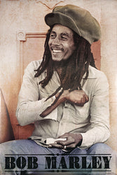 Bob Marley Spliff Roller Poster - HalfMoonMusic
