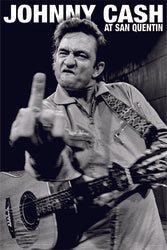 Johnny Cash Finger Poster - HalfMoonMusic