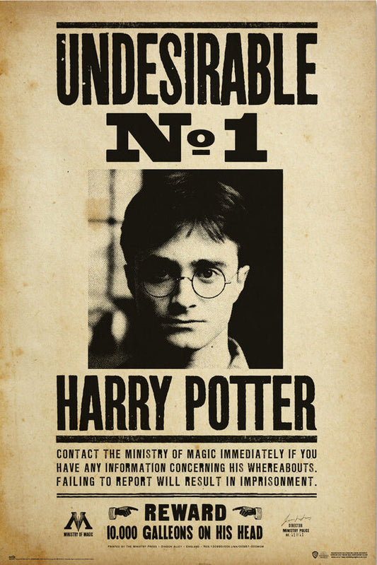 Harry Potter - Undesirable No.1 Poster - HalfMoonMusic