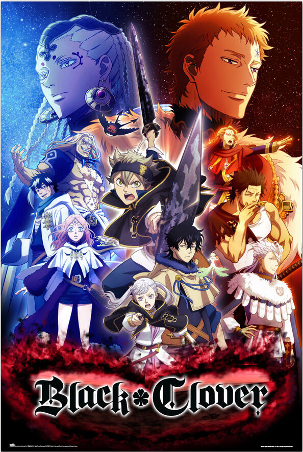 Black Clover - Characters Poster - HalfMoonMusic