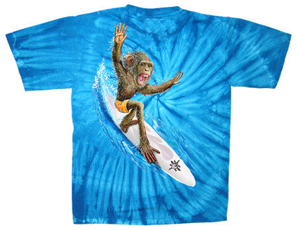 Surf Monkey Youth Tie-Dye T-Shirt - HalfMoonMusic
