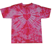 Heart Burst Tie-Dye Youth T-Shirt - HalfMoonMusic