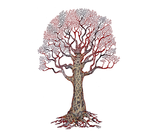Celtic Tree Mike DuBois Art Print - HalfMoonMusic