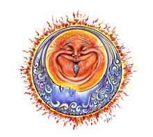 Sun Moon Mike DuBois Art Print - HalfMoonMusic