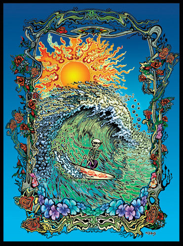 Surfer Mike DuBois Art Print - HalfMoonMusic