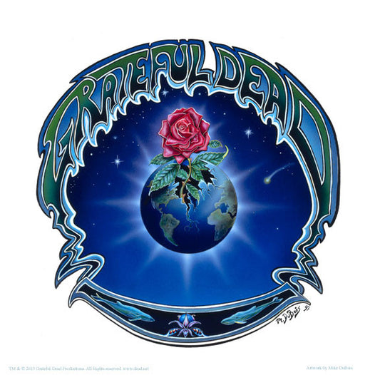 Grateful Dead Rose World Mike DuBois Art Print - HalfMoonMusic