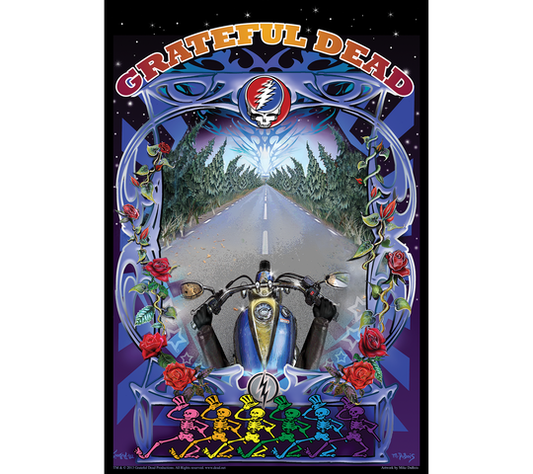 Grateful Dead On The Road Mike DuBois Art Print - HalfMoonMusic