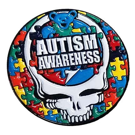 Grateful Dead Autism Awareness Hat Pin - HalfMoonMusic