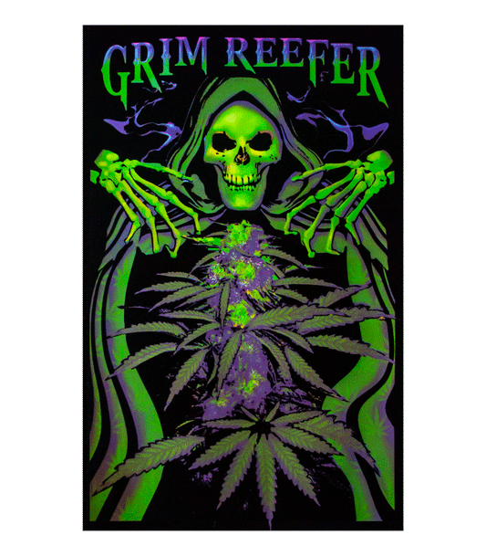 Grim Reefer Blacklight Poster - HalfMoonMusic
