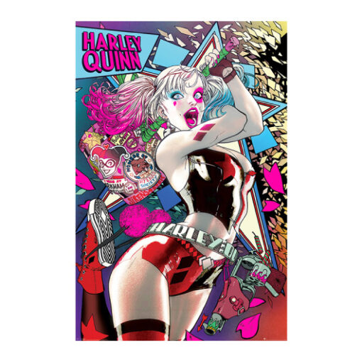 11x17 Batman Harley Quinn Neon Countertop Poster - HalfMoonMusic