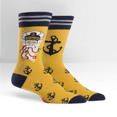 Mens Sea Captain Crew Socks - HalfMoonMusic