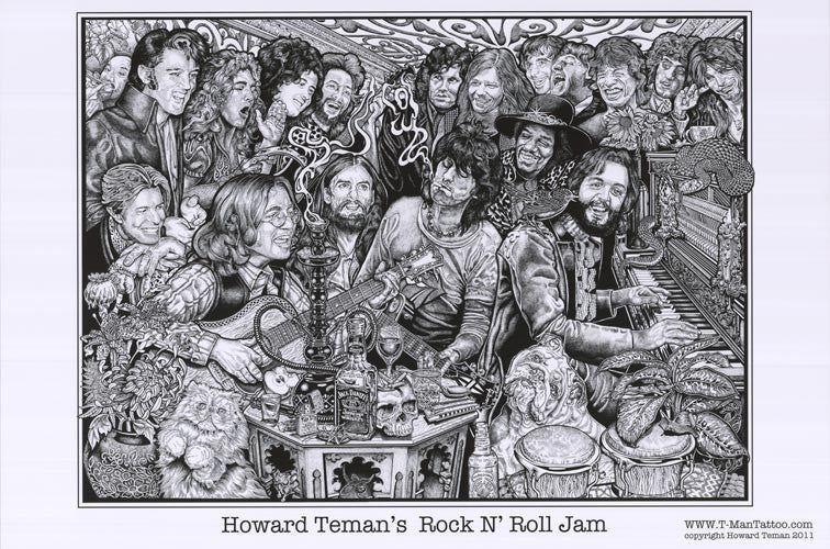 Rock n Roll Jam Poster - HalfMoonMusic