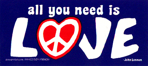 All You Need is Love Sticker - HalfMoonMusic