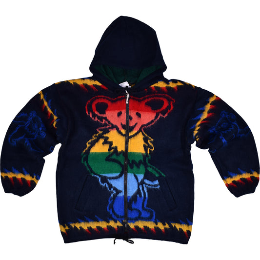 Grateful Dead Rainbow Alpaca Jacket - HalfMoonMusic